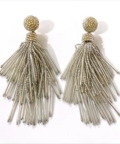 Au Darling Silver Chandelier Beaded Earrings