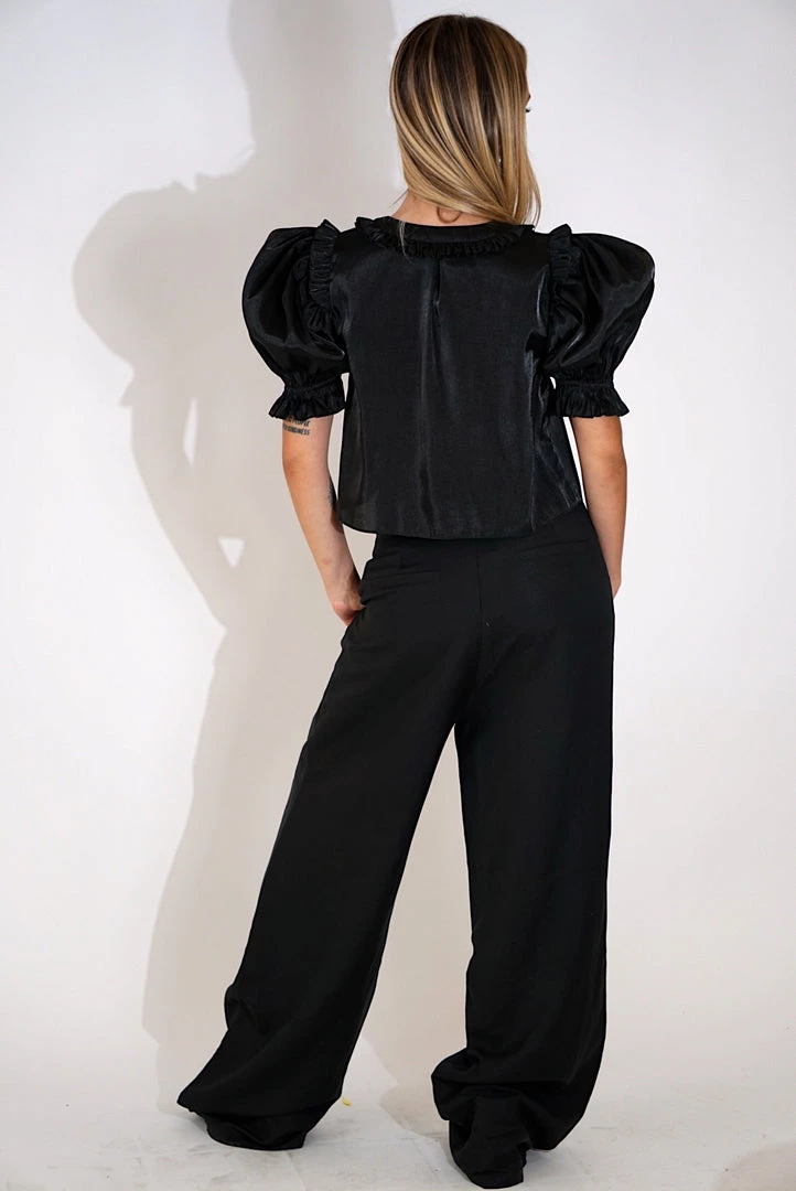 Selkie The Paper Doll Caviar Blouse