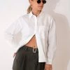 Au Darling Crisp White Button Down Shirt Clothing