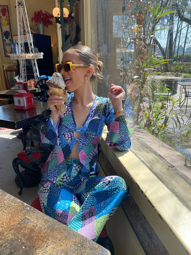 Au Darling Clothing Patchwork Fun Circle Ring Top