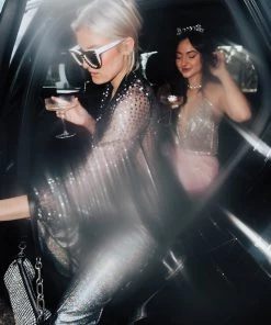 Au Darling Clothing Mesh Sequin Duster