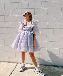 Selkie Clothing The Chateau Rose Sugarfrill Dress